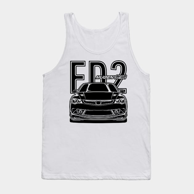 FD2 Mugen (Black Print) Tank Top by WINdesign